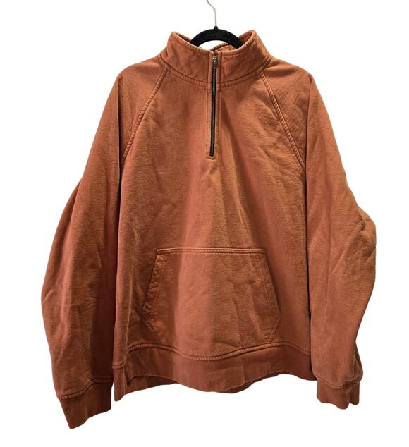 Flint & tinder Other - Flint and Tinder 1/4 Zip Sweatshirt Pullover Fleece Mens 3XL Orange Brown USA